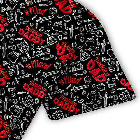DnD Hawaii Shirt, Dice Print Hawaii Shirt, Dungeon Master Gift, Roleplaying Game Aloha Hawaii Shirt - The Palmix