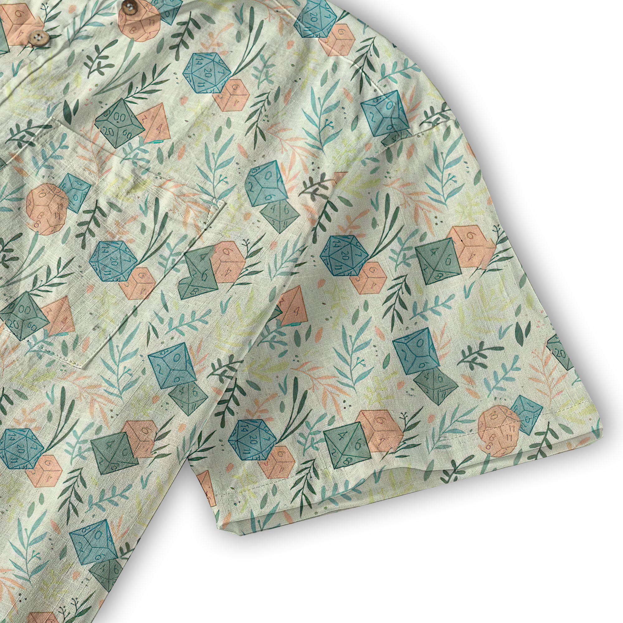 DnD Hawaii Shirt, Dice Print Hawaii Shirt, Dungeon Master Gift, Roleplaying Game Aloha Hawaii Shirt - The Palmix