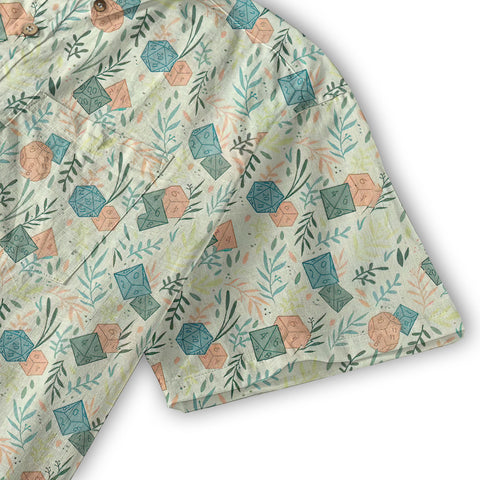 DnD Hawaii Shirt, Dice Print Hawaii Shirt, Dungeon Master Gift, Roleplaying Game Aloha Hawaii Shirt - The Palmix