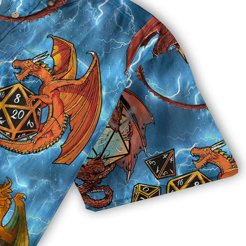 Dungeon Daddy Shirt, DnD Aloha Hawaiian Shirt, DnD Dad Hawaii Button Down Shirt - The Palmix