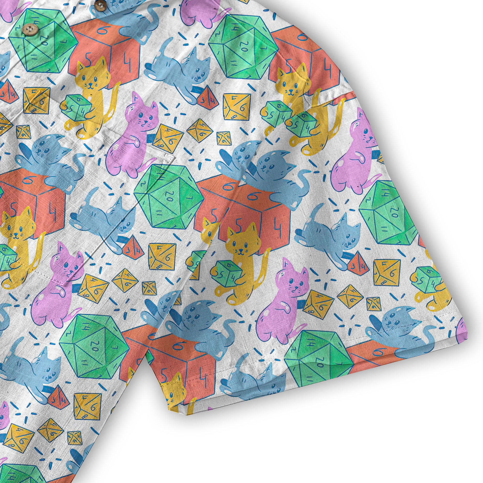DnD Hawaiian Shirt, Dice Hawaiian Shirt, Dungeon Master Gift, Roleplaying Game Shirt - The Palmix