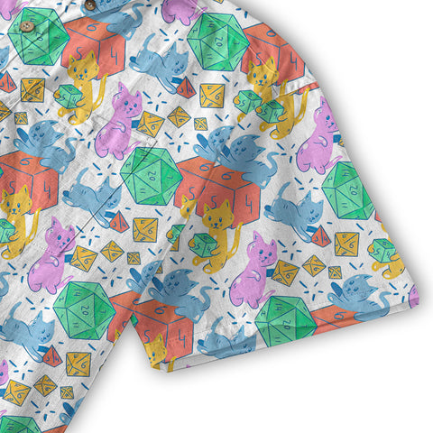 DnD Hawaiian Shirt, Dice Hawaiian Shirt, Dungeon Master Gift, Roleplaying Game Shirt - The Palmix