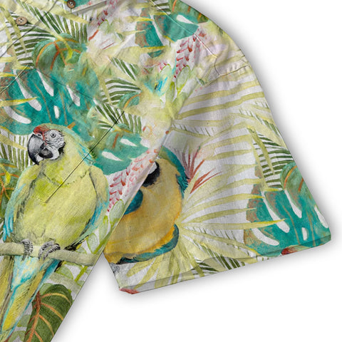 Parrot Lovers Hawaiian Shirt for Men - Tropical Summer Button Down Hawaiian Shirts - The Palmix