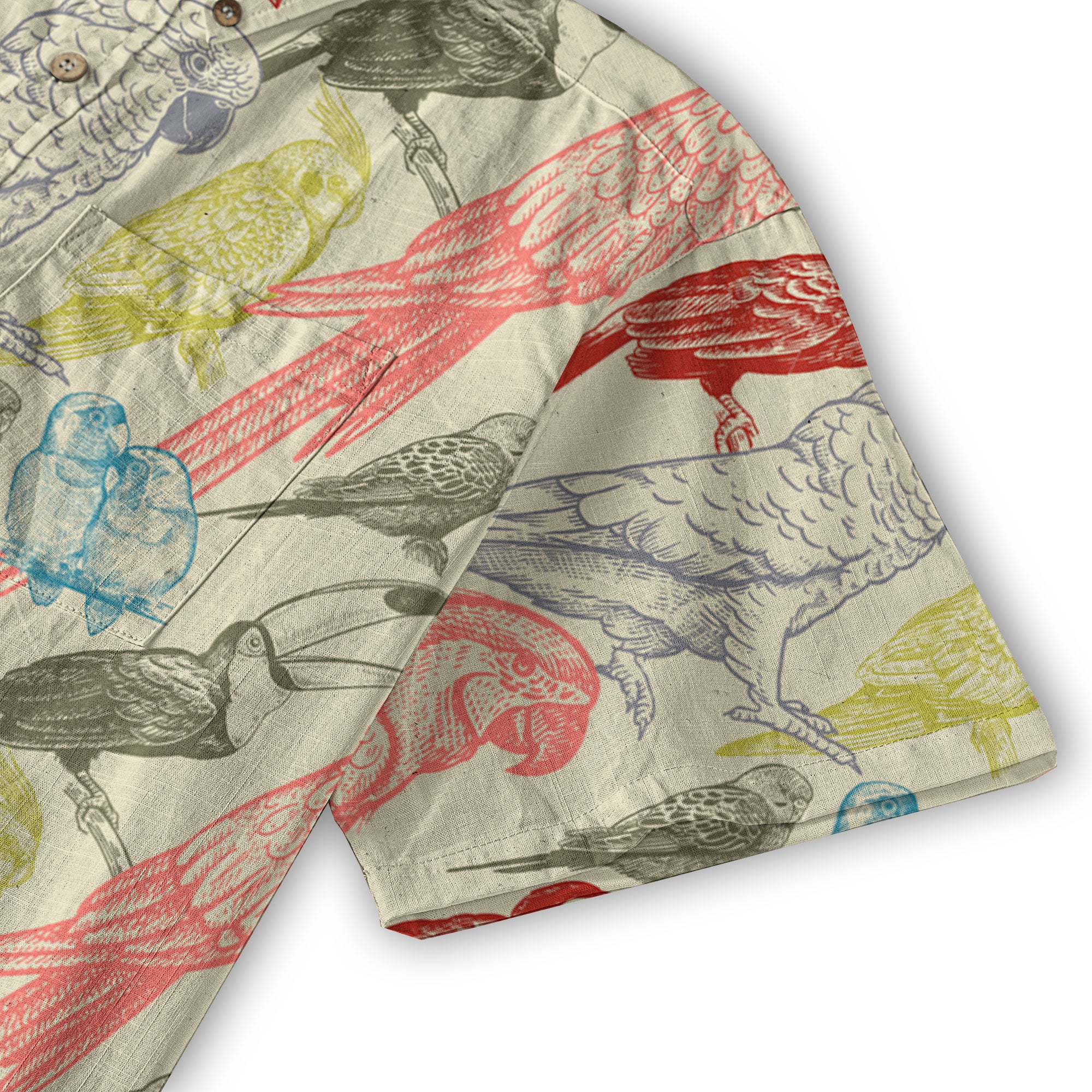 Parrot Hawaiian Shirt, Tropical Hawaiian Shirt, Parrot Summer Hawaiian Beach Shirt - The Palmix