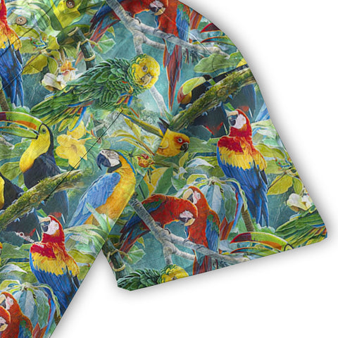 Parrot Funny Colorful Hawaiian Shirt, Aloha Summer Beach Hawaii Shirt - The Palmix