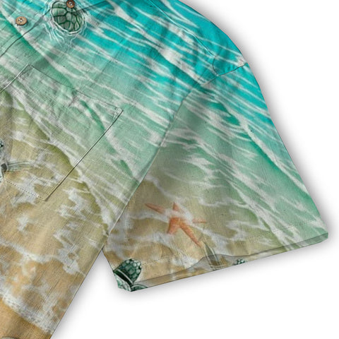Turtle Beach Hawaiian Shirt, Aloha Summer Beach Hawaii Shirt - The Palmix