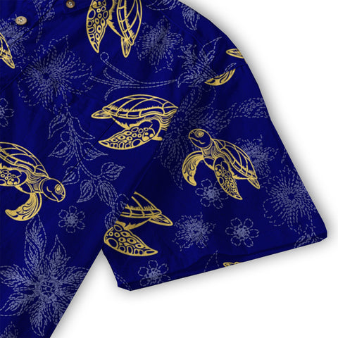 Hologram Turtle Hawaiian Shirt Button Down Beach Hawaii Shirts - The Palmix