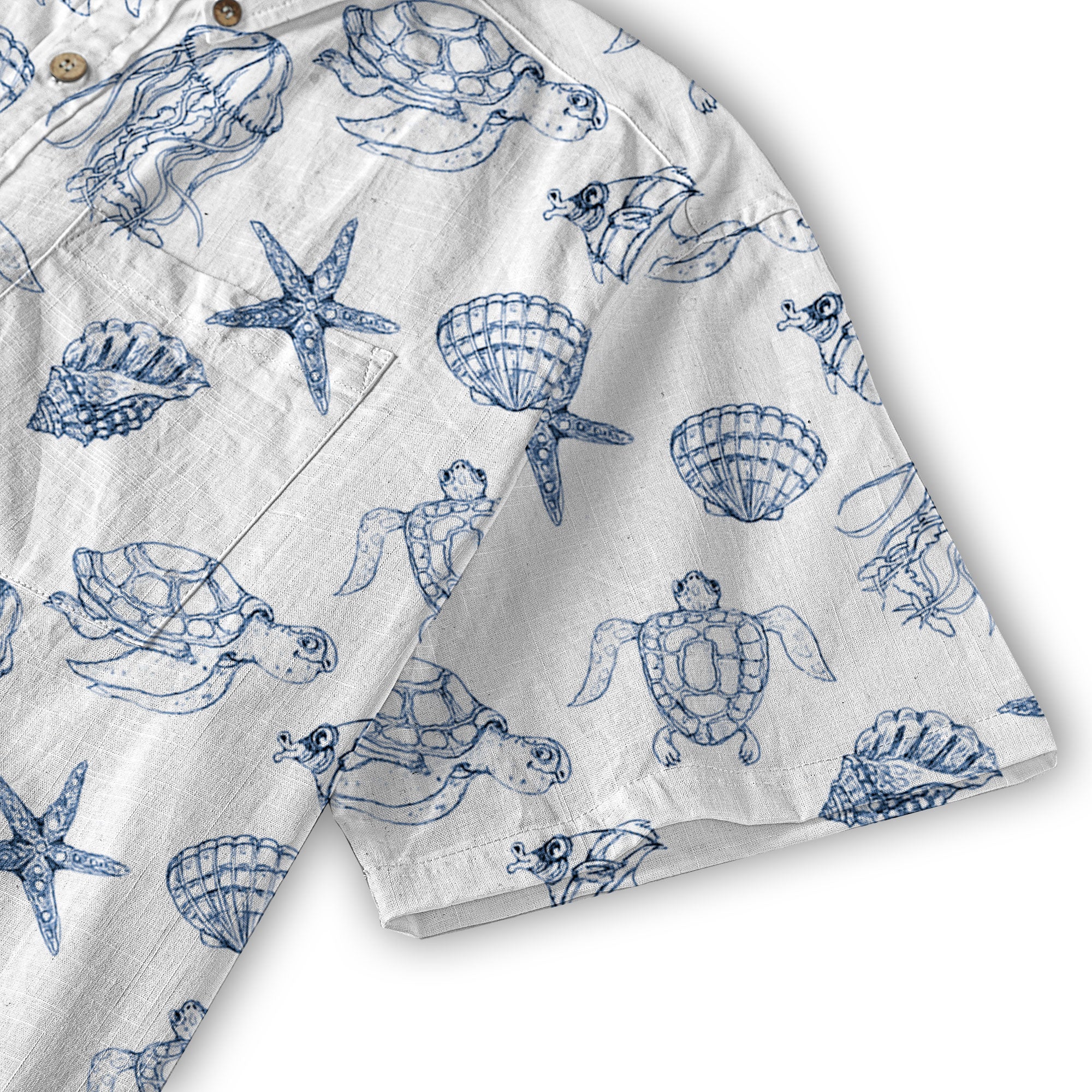 Sea Turtle Hawaiian Shirt, Aloha Summer Beach Button Up Shirt - The Palmix