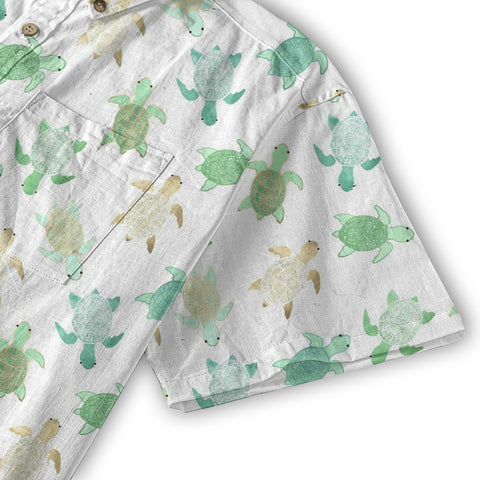Turtle Aloha Shirt, Turtle Ocean Hawaiian Shirt - The Palmix