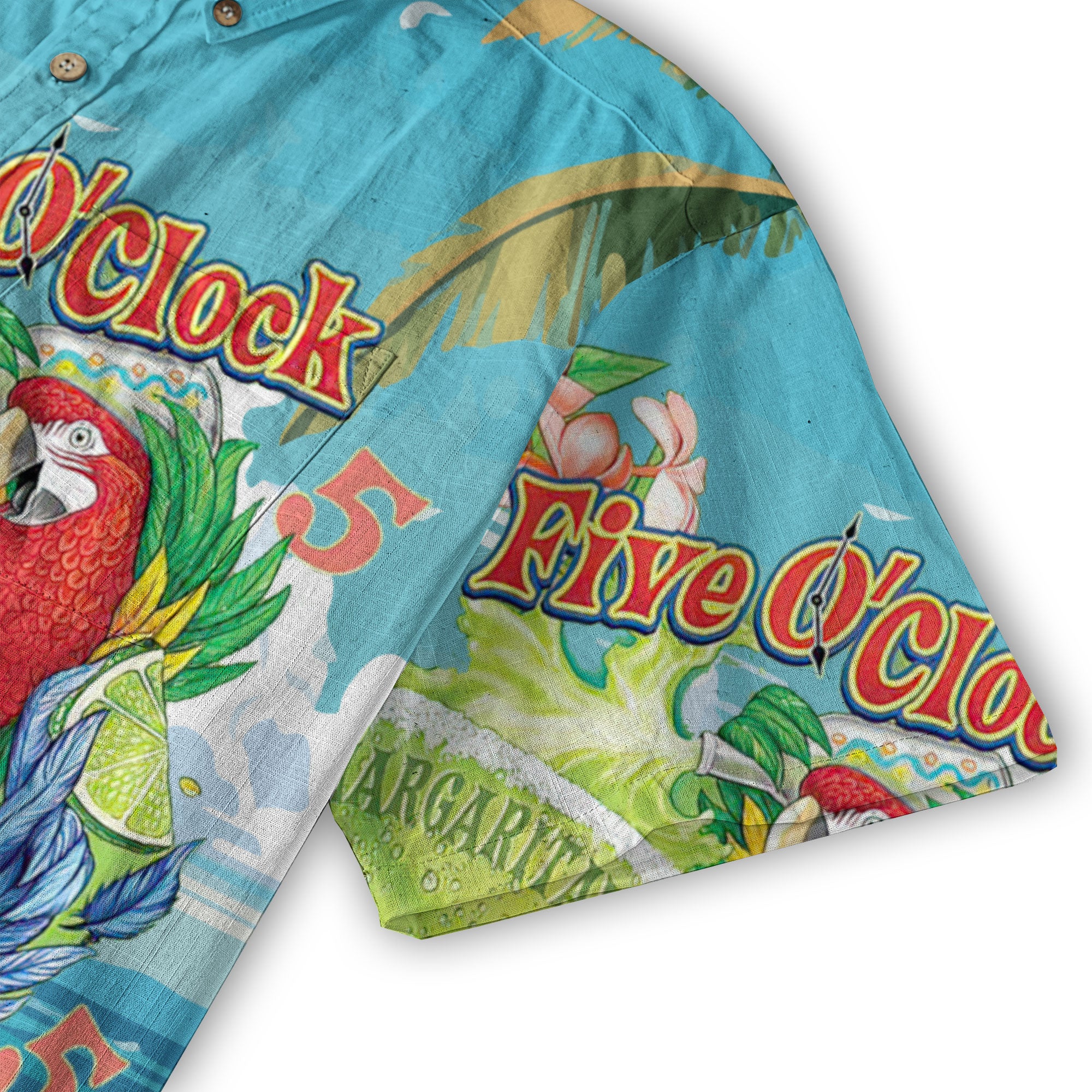Parrot Beach Summer Hawaiian Shirt, Parrot It’s 5 O’clock Somewhere Hawaiian Shirt - The Palmix