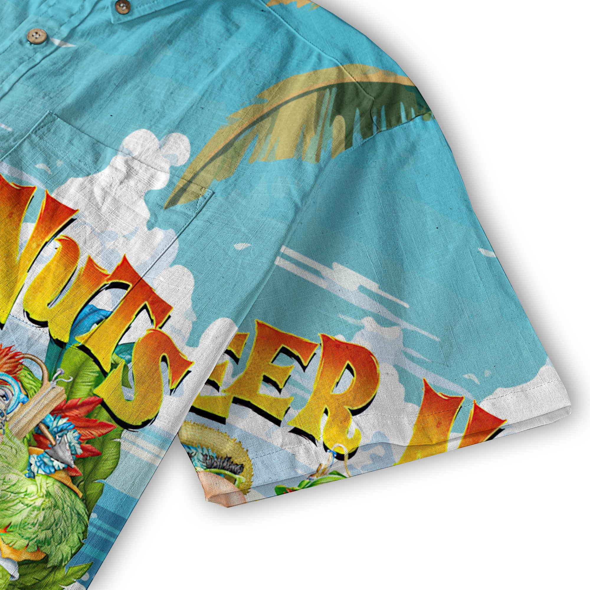 Beer Nuts Parrot Hawaiian Shirt for Men, Parrot Aloha Button Down Shirt - The Palmix