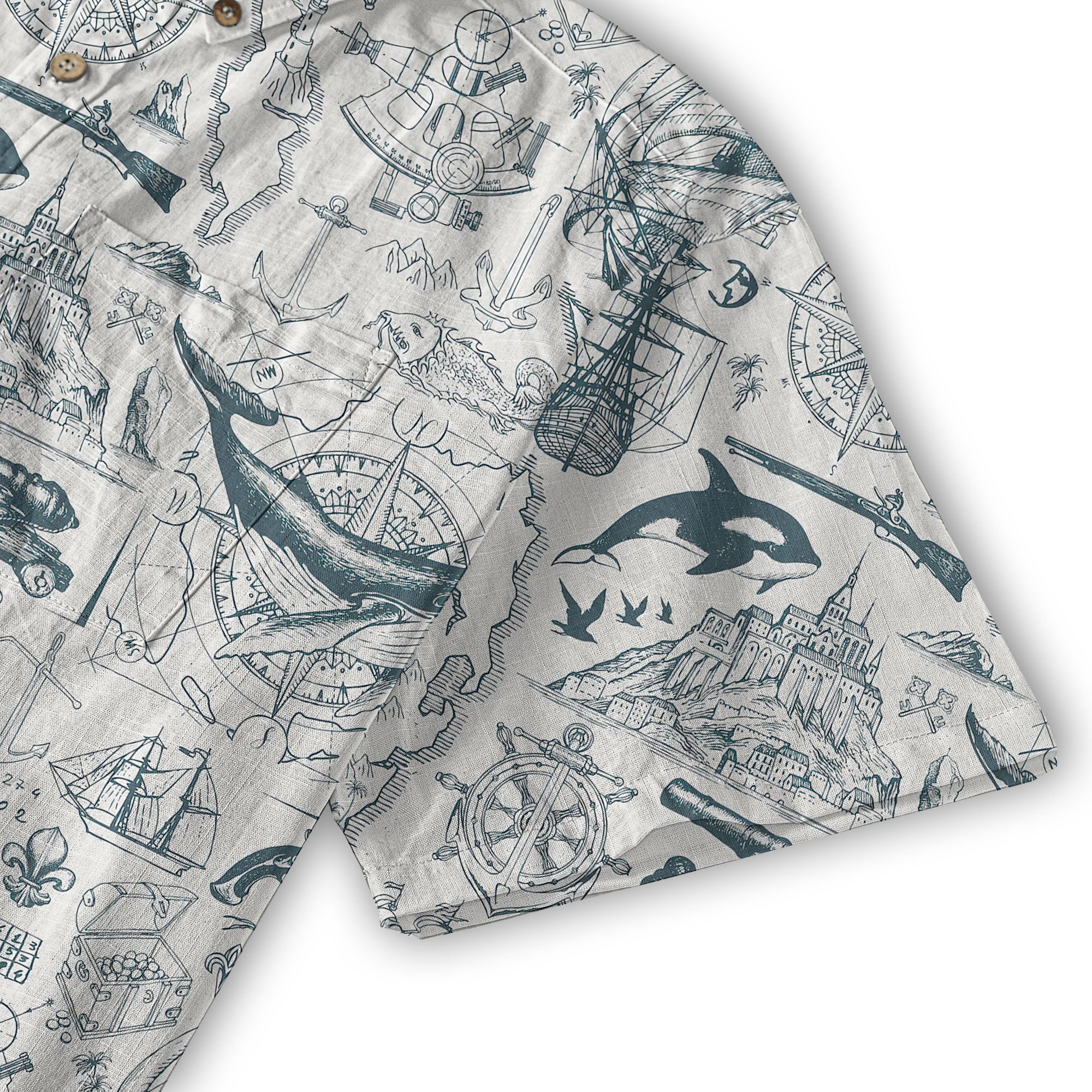 Sea Hawaiian Shirts for Men Women, Sea Animal Aloha Summer Beach Shirt Short Sleeve Button Down - The Palmix