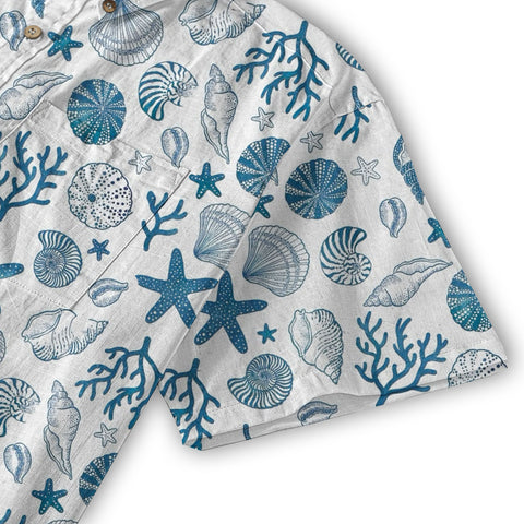 Sea Hawaiian Shirts for Men Women, Sea Animal Aloha Summer Beach Shirt Short Sleeve Button Down - The Palmix