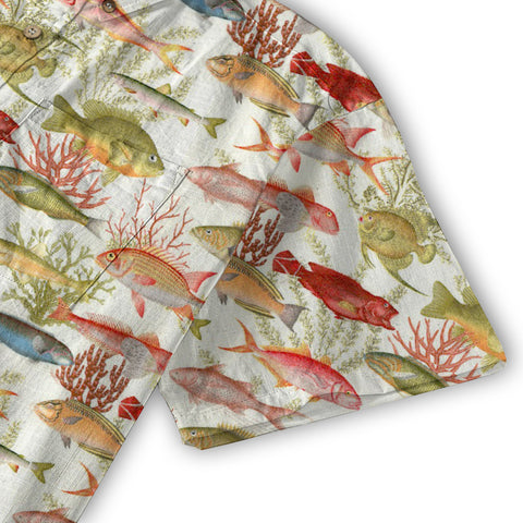 Sea Hawaiian Shirts for Men Women, Sea Animal Aloha Summer Beach Shirt Short Sleeve Button Down - The Palmix