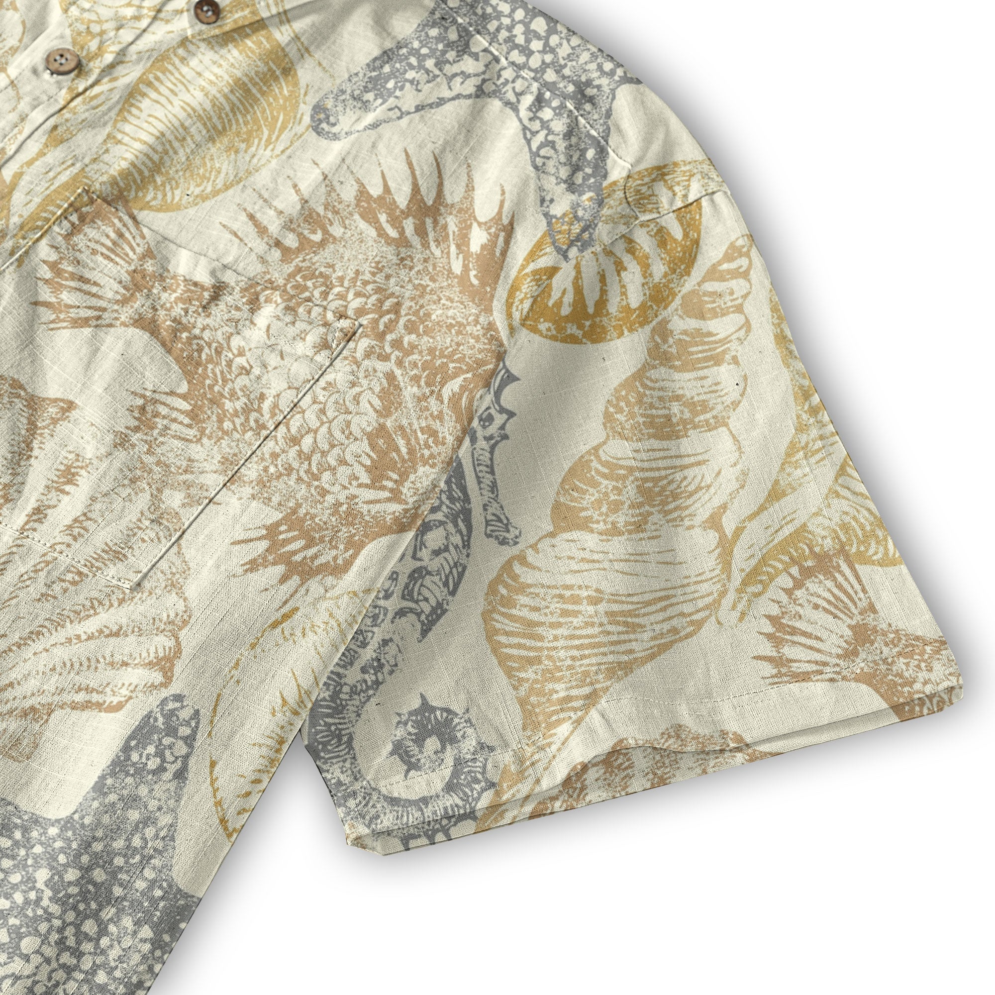 Ocean Animals Women's Hawaiian Shirt, Ocean Aloha Hawaiian Print - The Palmix