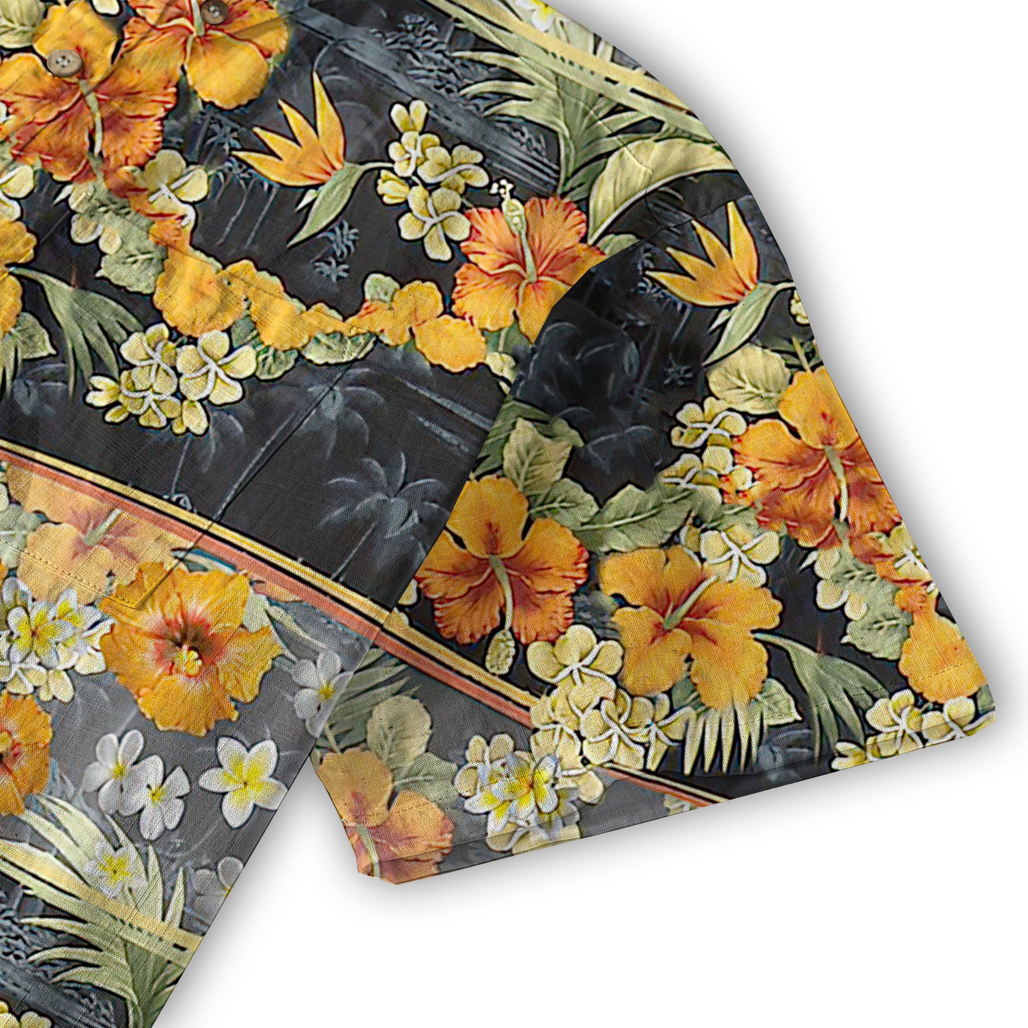 Floral Pattern Short Sleeve Luau Beach Aloha Hawaiian Shirt - The Palmix