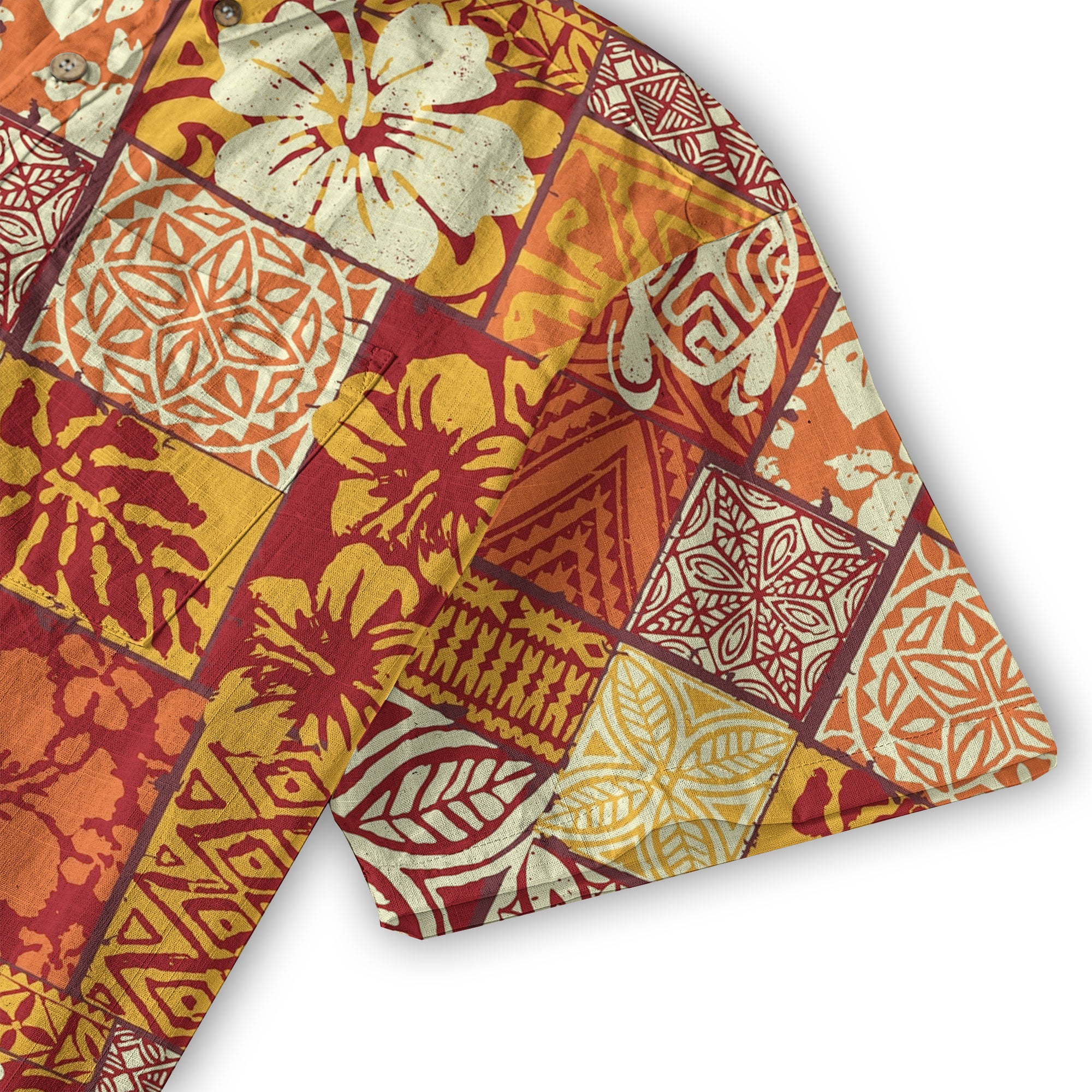 Floral Pattern Short Sleeve Luau Beach Aloha Hawaiian Shirt - The Palmix