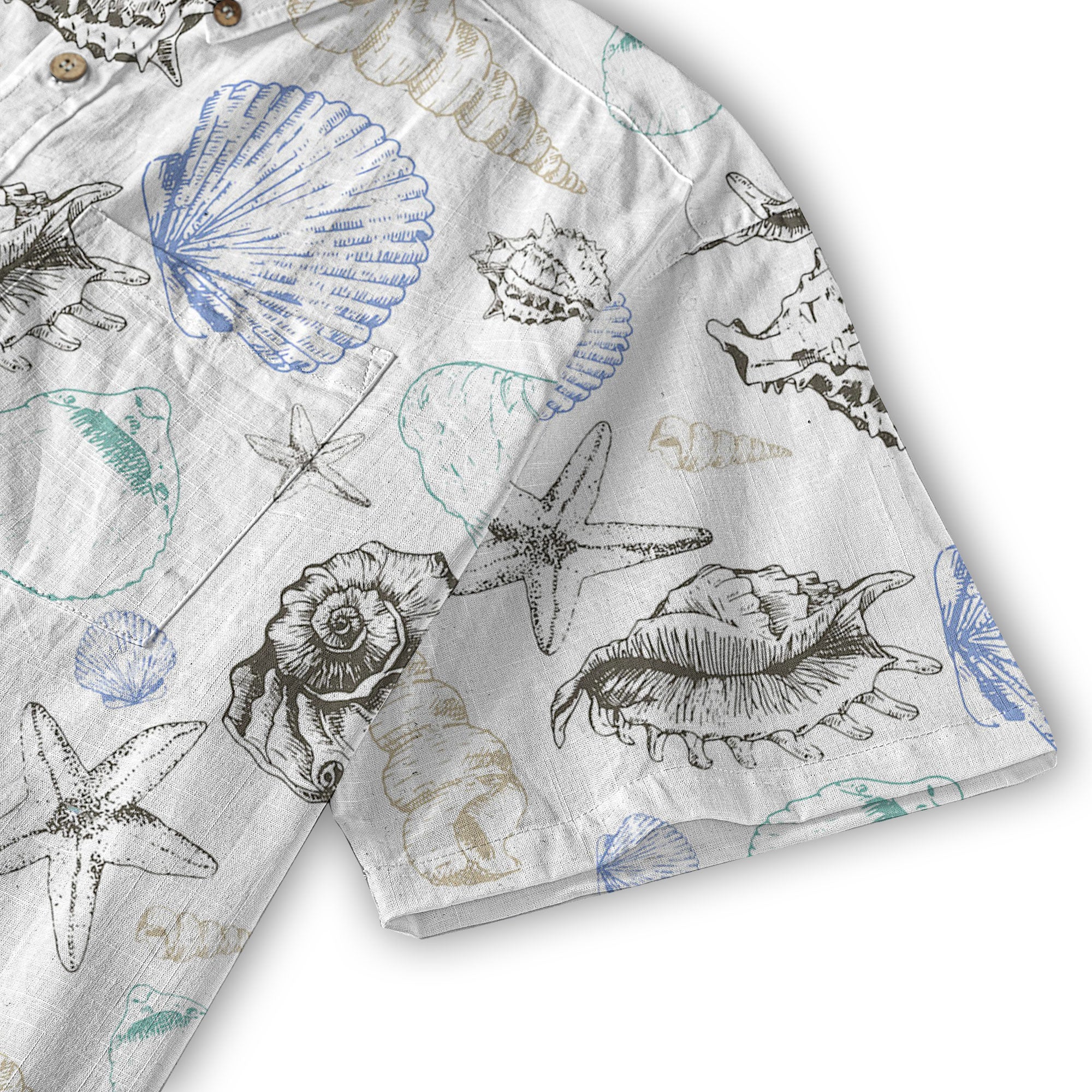 Sea Shells Animal Pattern Hawaii Shirt, Turtle Hawaiian Shirt for Men Women - The Palmix