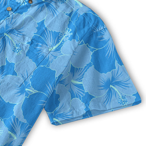 Floral Pattern Hawaii Shirt, Hibiscus Flower Shirt - The Palmix