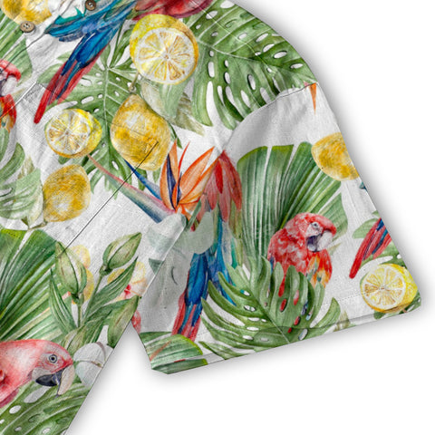 Parrot Hawaii Shirt for Men Women, Beautiful Watercolor Tropical Pattern Hawaii Shirt - The Palmix