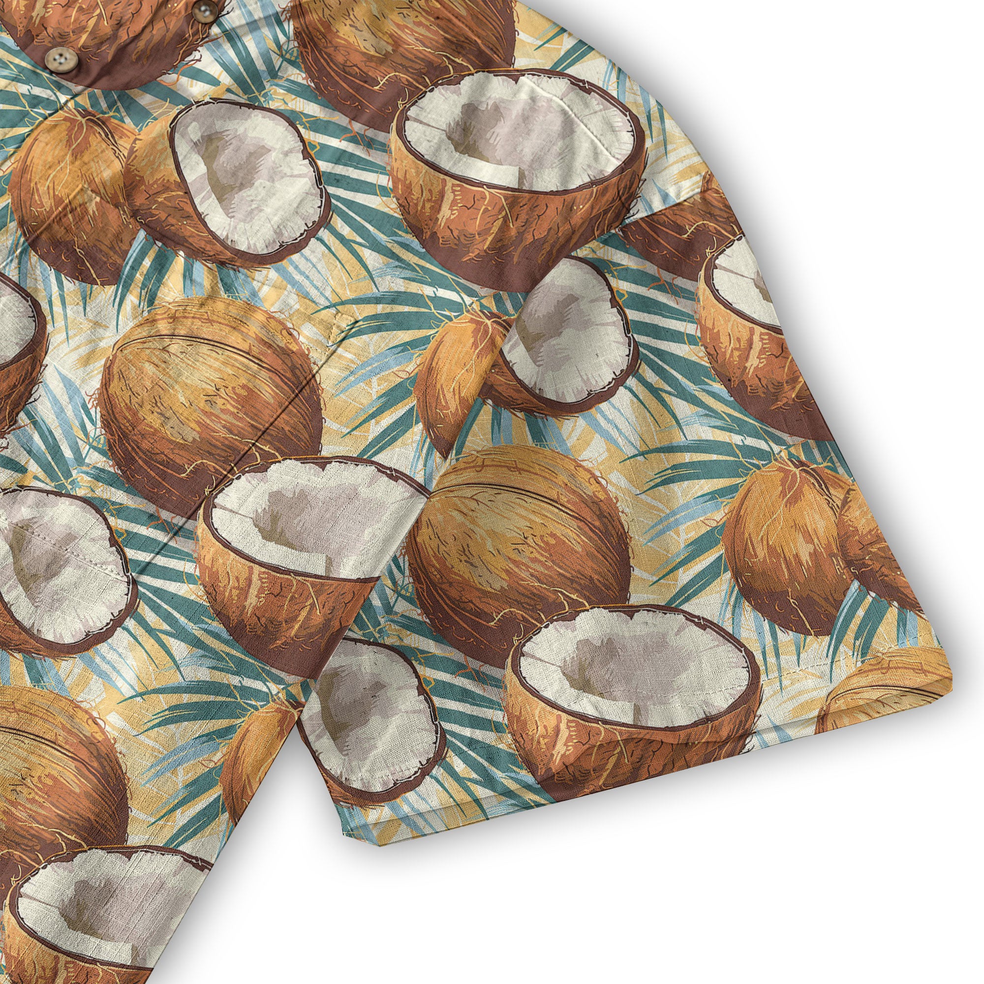 Coconut Trees Pattern Hawaii Shirt, Summer Beach Shirt - The Palmix