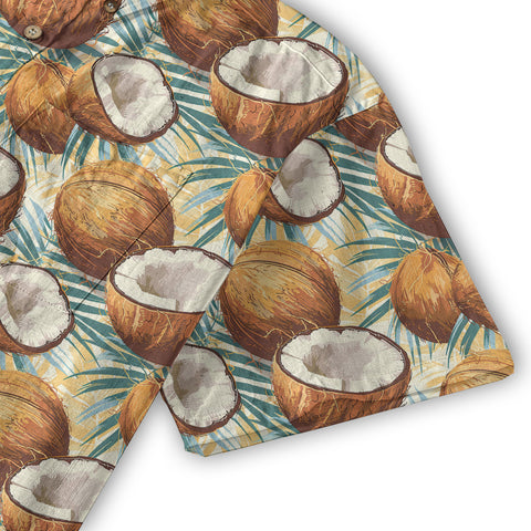 Coconut Trees Pattern Hawaii Shirt, Summer Beach Shirt - The Palmix