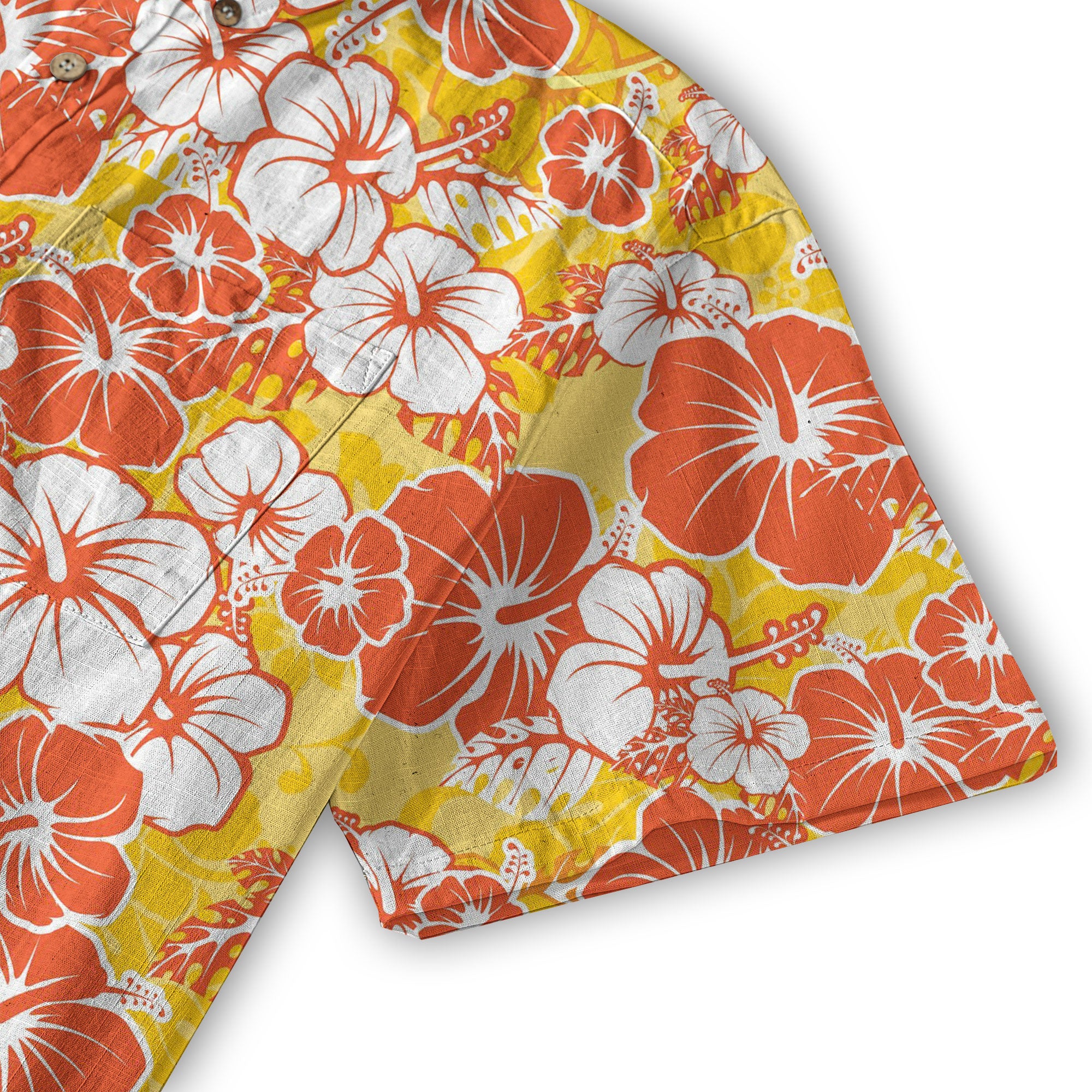 Hibiscus Floral Pattern Hawaiian Button Up Shirt, Sea Hawaii Shirt - The Palmix
