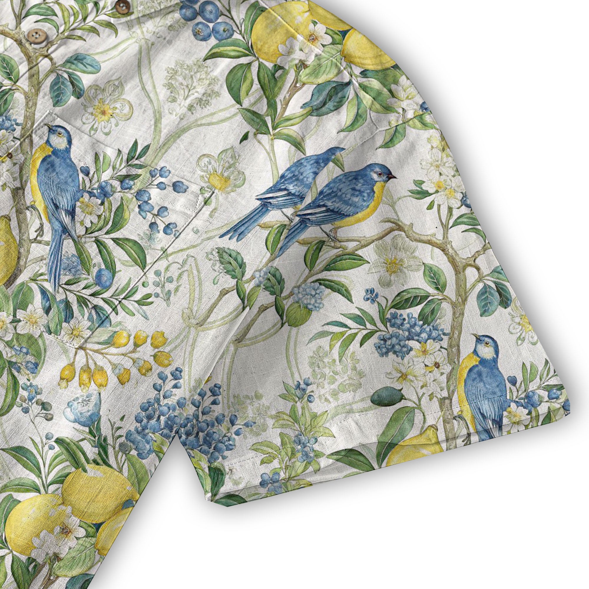 Tropical Fruits Aloha Hawaiian Button Up Shirt, Summer Beach Aloha Hawaii Shirt - The Palmix
