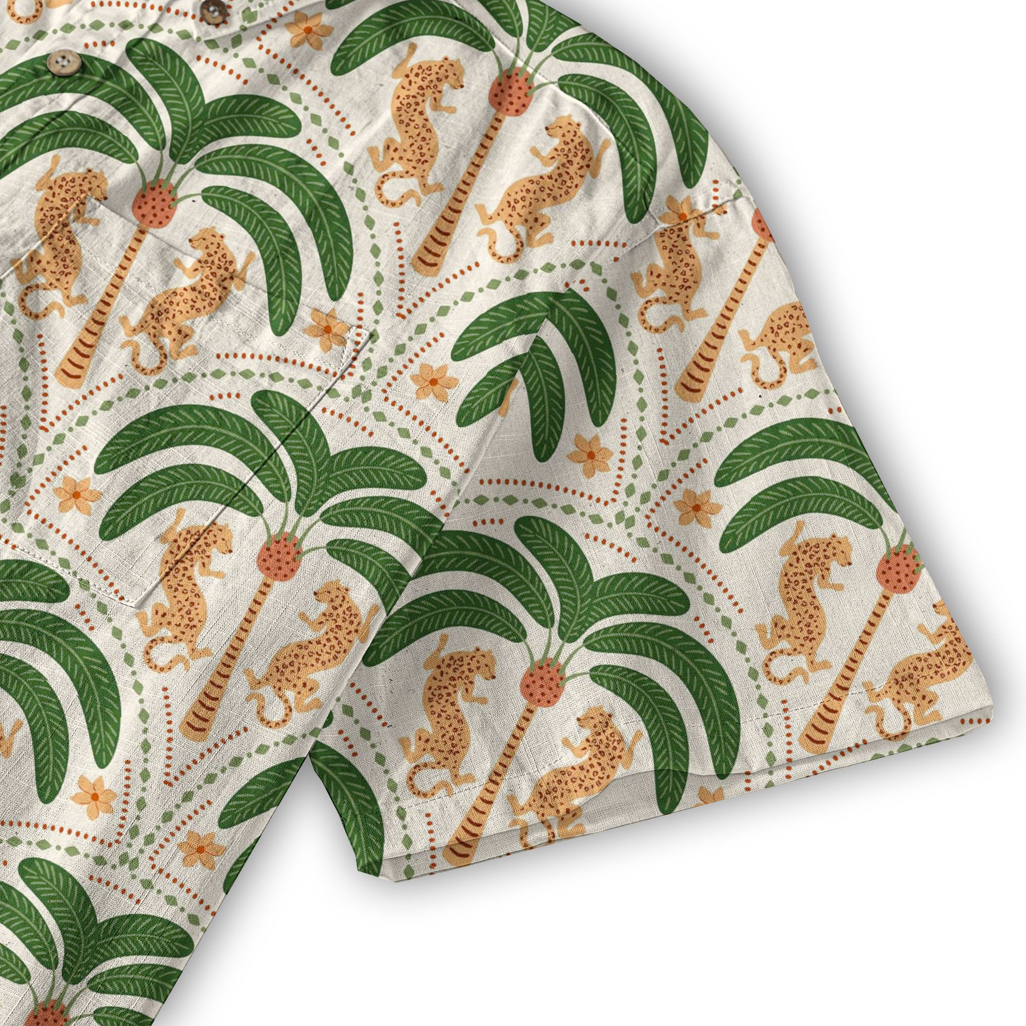 Tropical Fruits Aloha Hawaiian Button Up Shirt, Summer Beach Aloha Hawaii Shirt - The Palmix