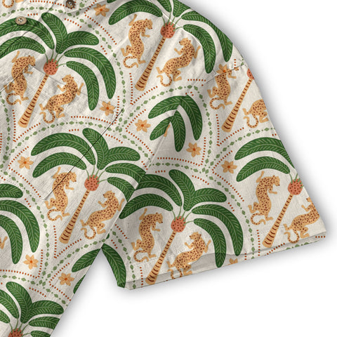 Tropical Fruits Aloha Hawaiian Button Up Shirt, Summer Beach Aloha Hawaii Shirt - The Palmix