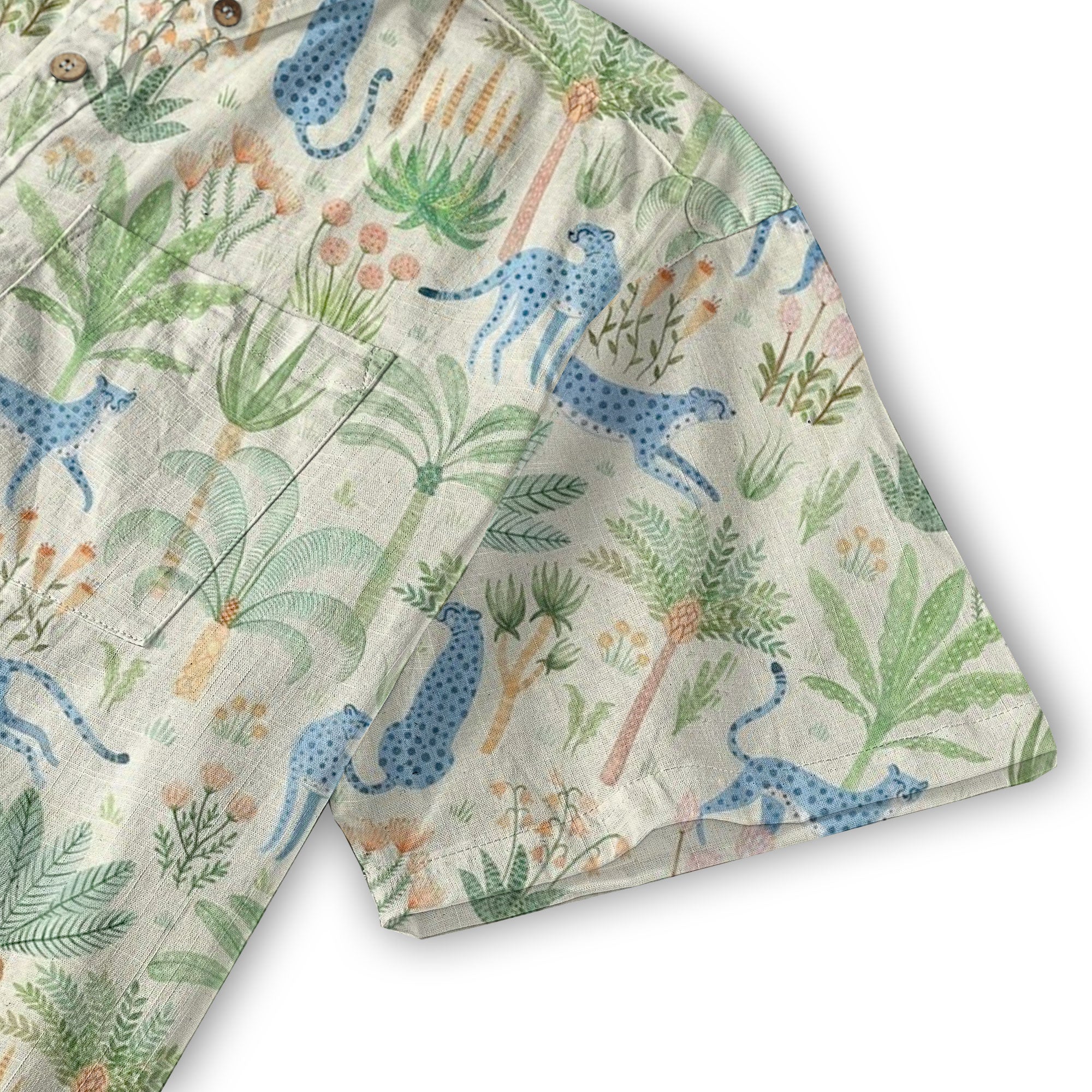 Tropical Fruits Aloha Hawaiian Button Up Shirt, Summer Beach Aloha Hawaii Shirt - The Palmix