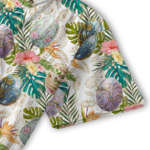 Easter Dinosaur Hawaiian Shirt Men Women Kid Youth, Bunny Dinosaur And Easter Eggs Shirt - The Palmix