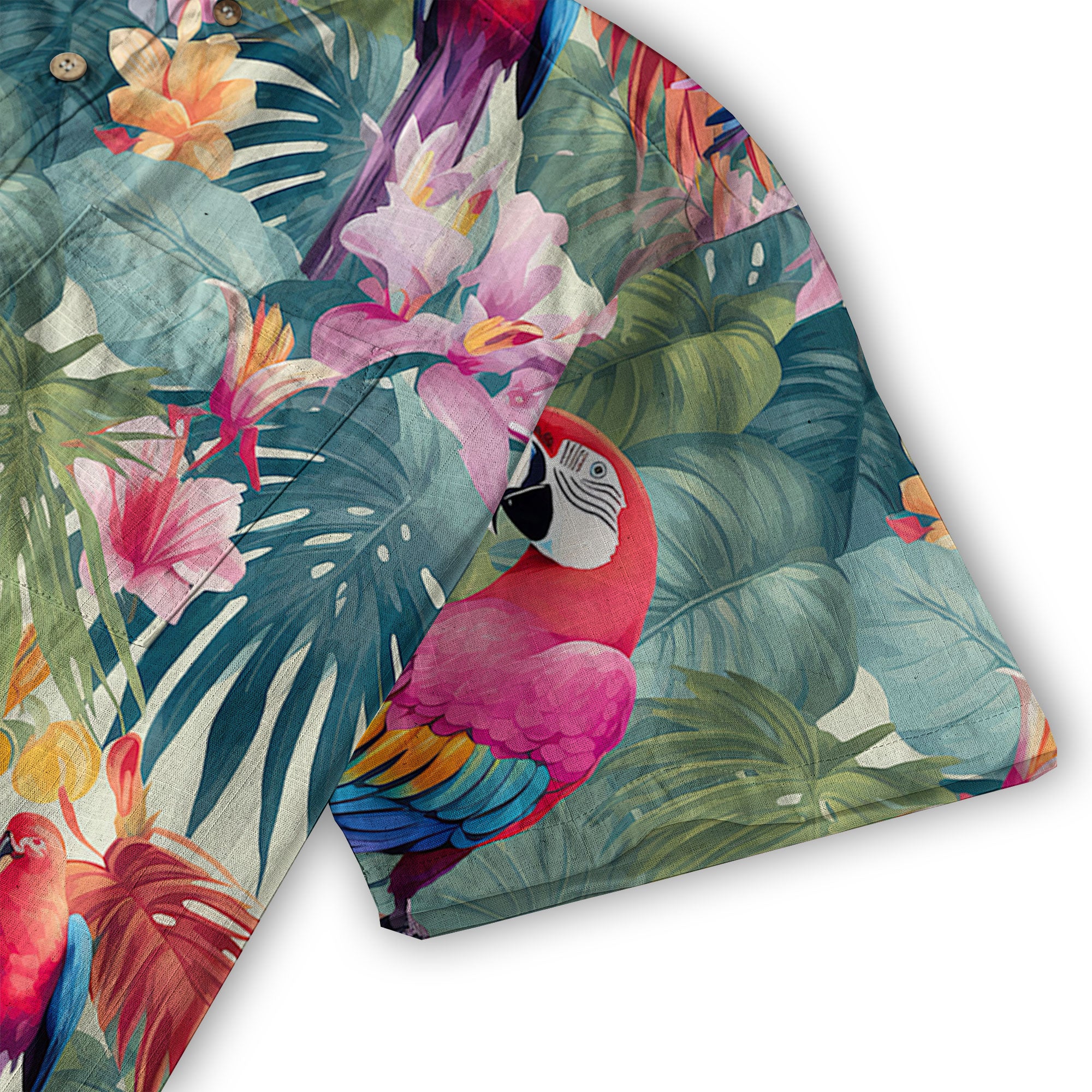 Retro Parrot Tropical Getaway Hibiscus Shirt, Hawaiian Vacation Outfit Aloha Hawaii Shirt - The Palmix