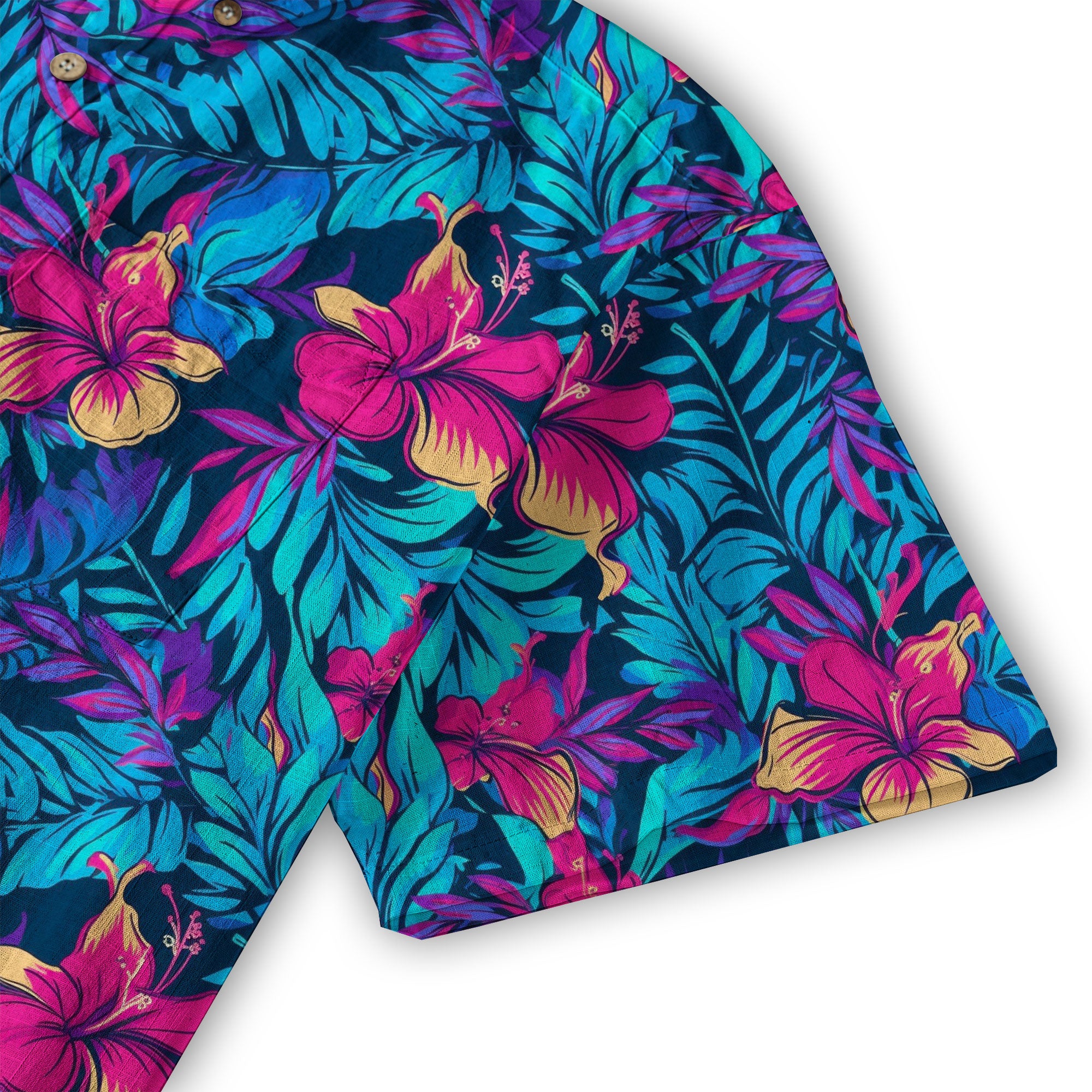 Vibrant Electric Tropical Hawaiian Shirt – Aloha Beach Pattern - The Palmix