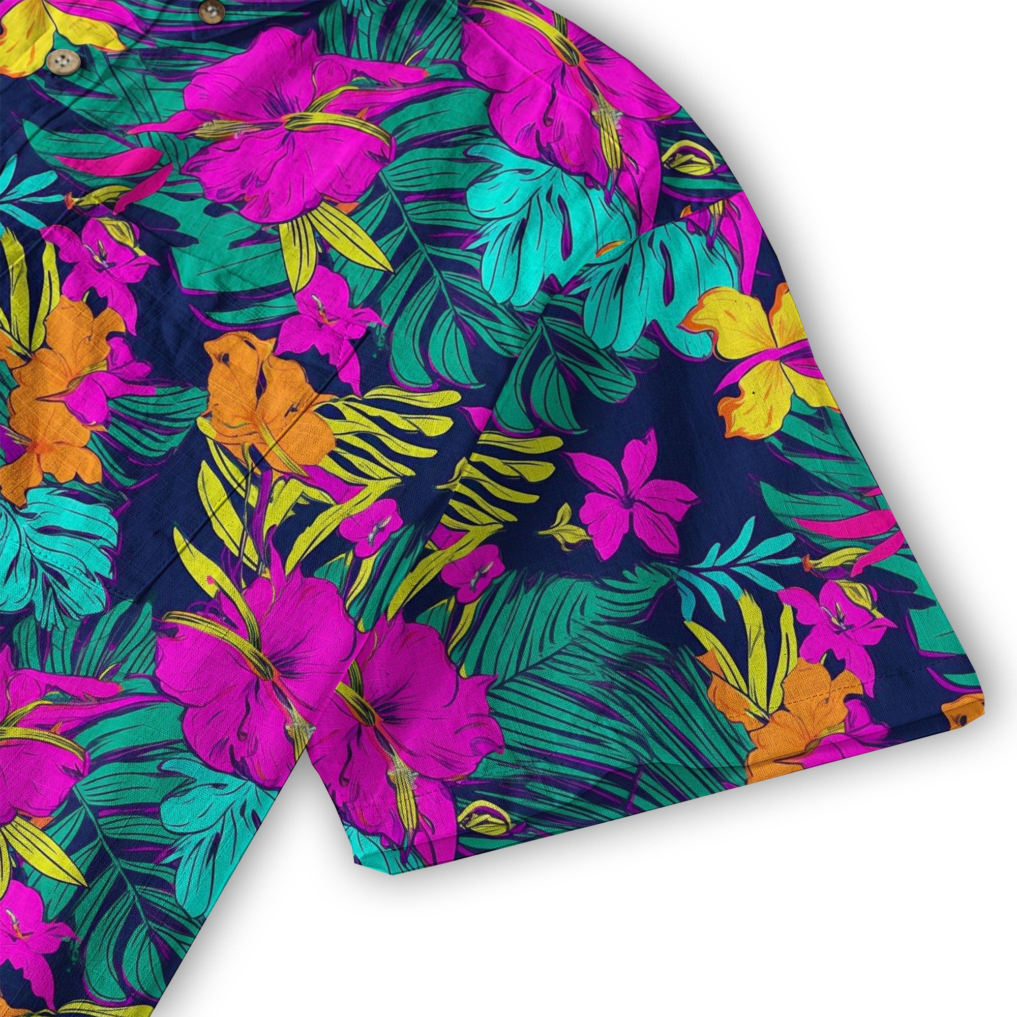 Electric Jungle Paradise Hawaiian Shirt, Colorful Tropical Beach Aloha Shirt, Hawaiian Summer Vibes Hawaiian Shirt - The Palmix