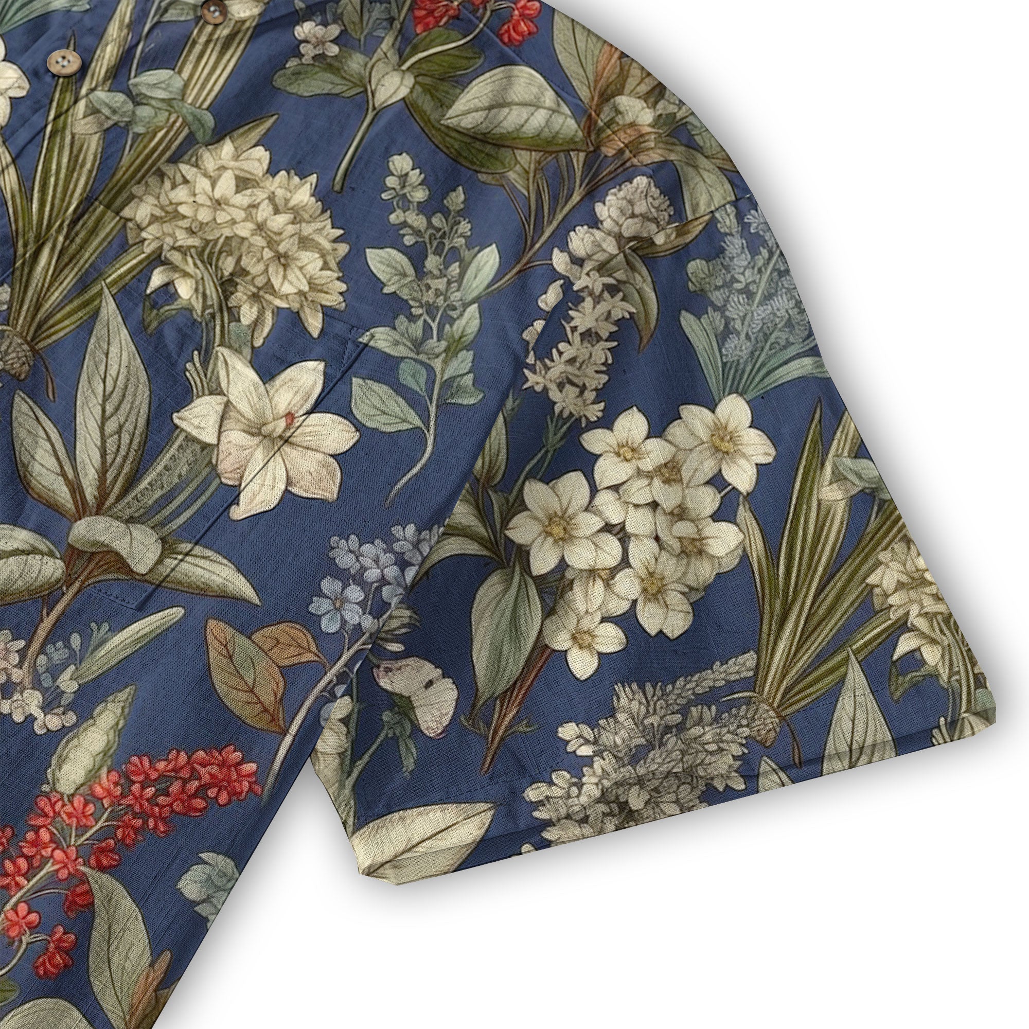 Classic Botanical Print Aloha Hawaiian Shirt – Old-School Island Vibes Hawaii Shirt - The Palmix