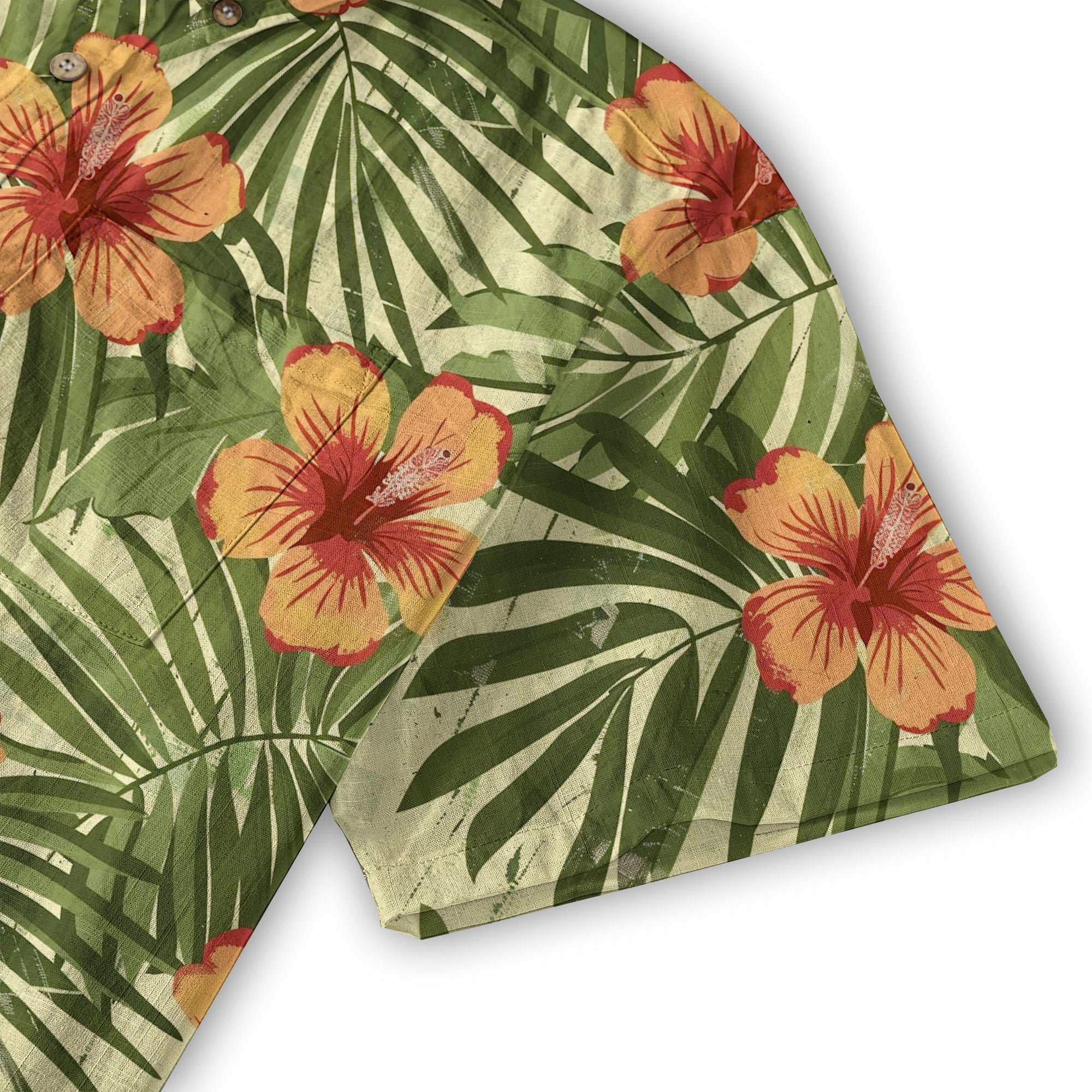 Vintage Aloha Hibiscus Flowers Hawaii Shirt, Floral Hawaiian Button Down Shirt - The Palmix