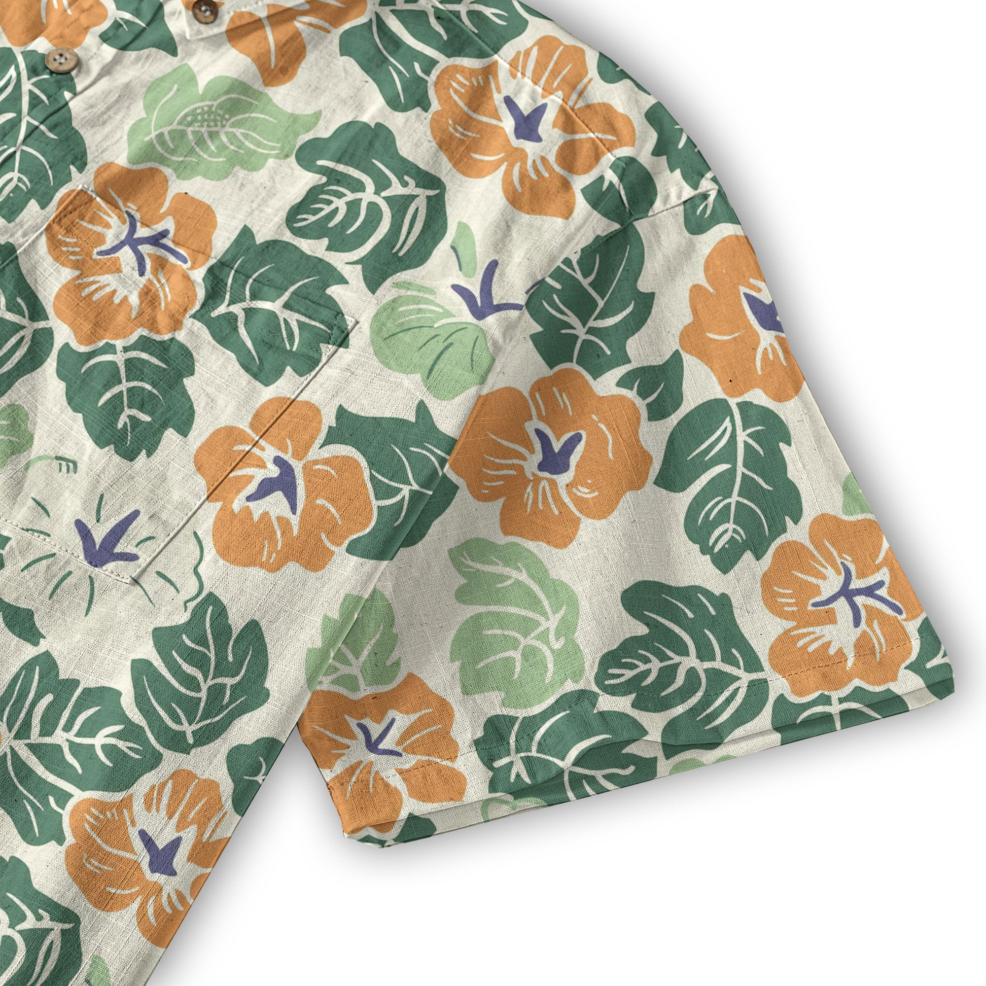 Vintage Aloha Hibiscus Flowers Hawaii Shirt, Floral Hawaiian Button Down Shirt for Men - The Palmix