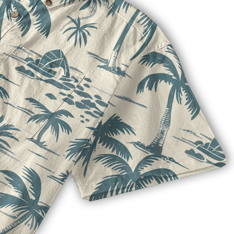 Vintage Aloha Hibiscus Flowers Hawaii Shirt, Floral Hawaiian Button Down Shirt for Men - The Palmix