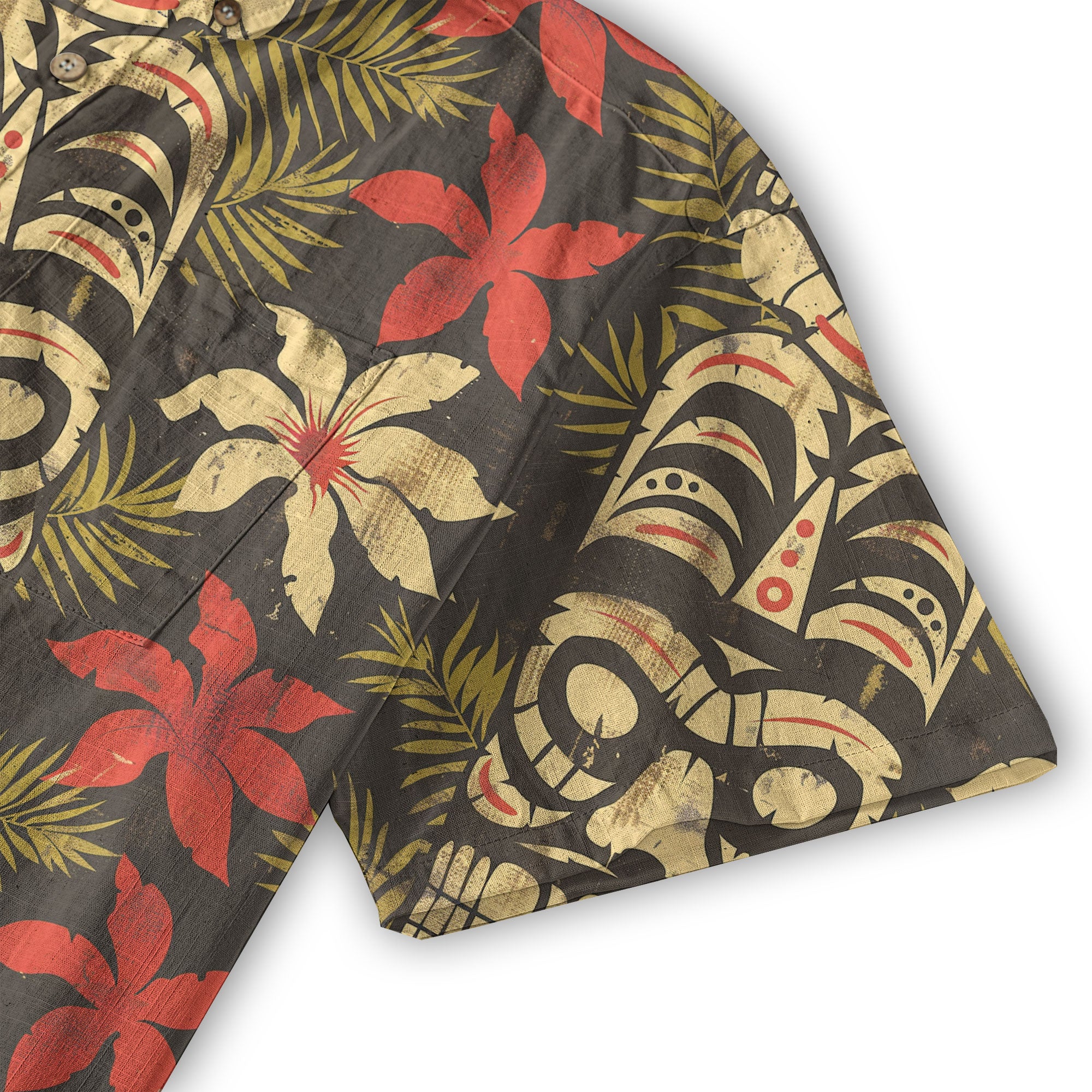 Retro Aloha Hibiscus Flowers Hawaii Shirt, Floral Hawaiian Button Down Shirt - The Palmix