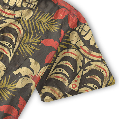 Retro Hibiscus Flowers Aloha Hawaii Shirt, Floral Hawaiian Button Up Shirt - The Palmix