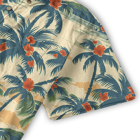 Retro Aloha Flowers Hawaii Shirt, Floral Pattern Hawaiian Shirt - The Palmix