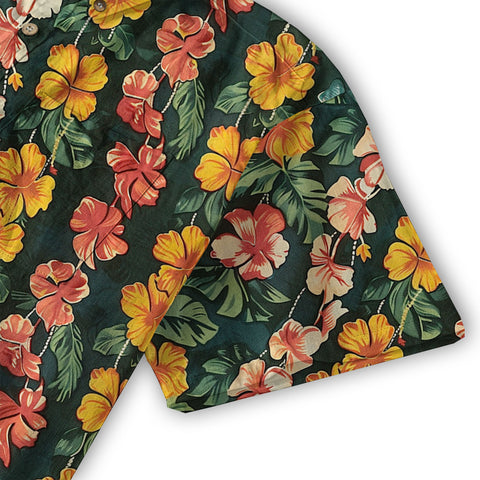 Vintage Aloha Flower Hawaii Shirt, Floral Pattern Hawaiian Shirt for Men - The Palmix