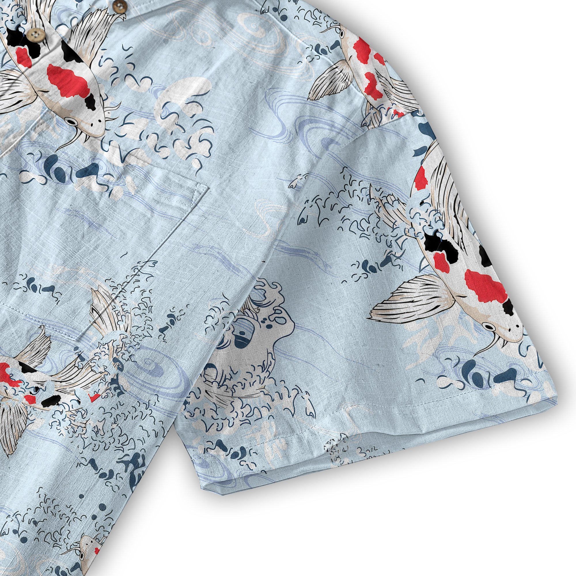 Koi Fish Hawaiian Ocean Shirt, hawaiian vacation drumfish family matching - The Palmix