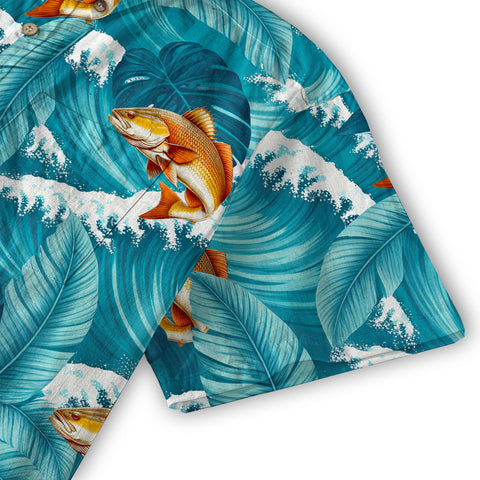 Koi Fish Hawaiian Ocean Shirt, hawaiian vacation drumfish family matching - The Palmix