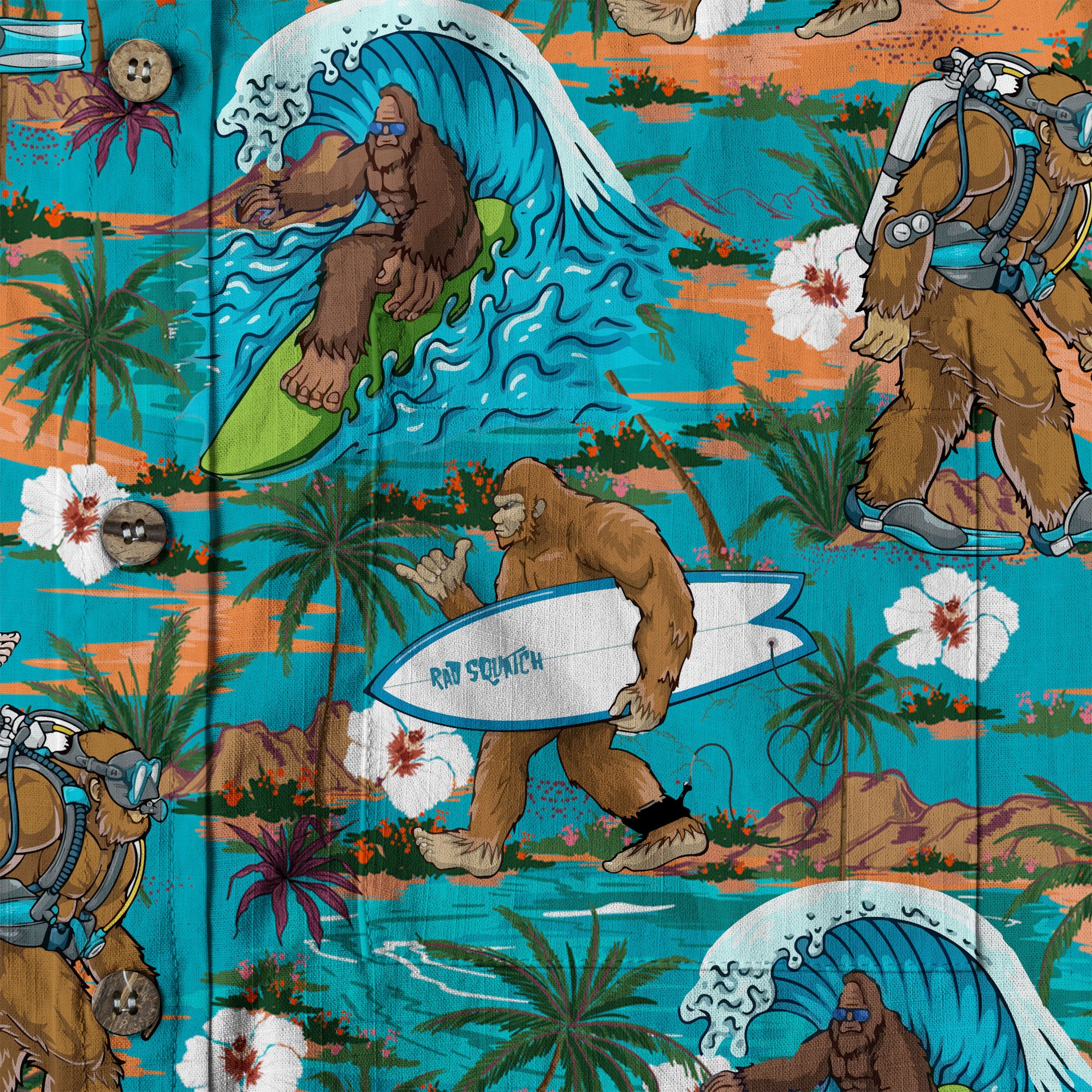Bigfoot Beer Hawaiian Shirt, Tropical Beer Hawaiian Shirt Casual Button Down Short Sleeve Shirt - The Palmix
