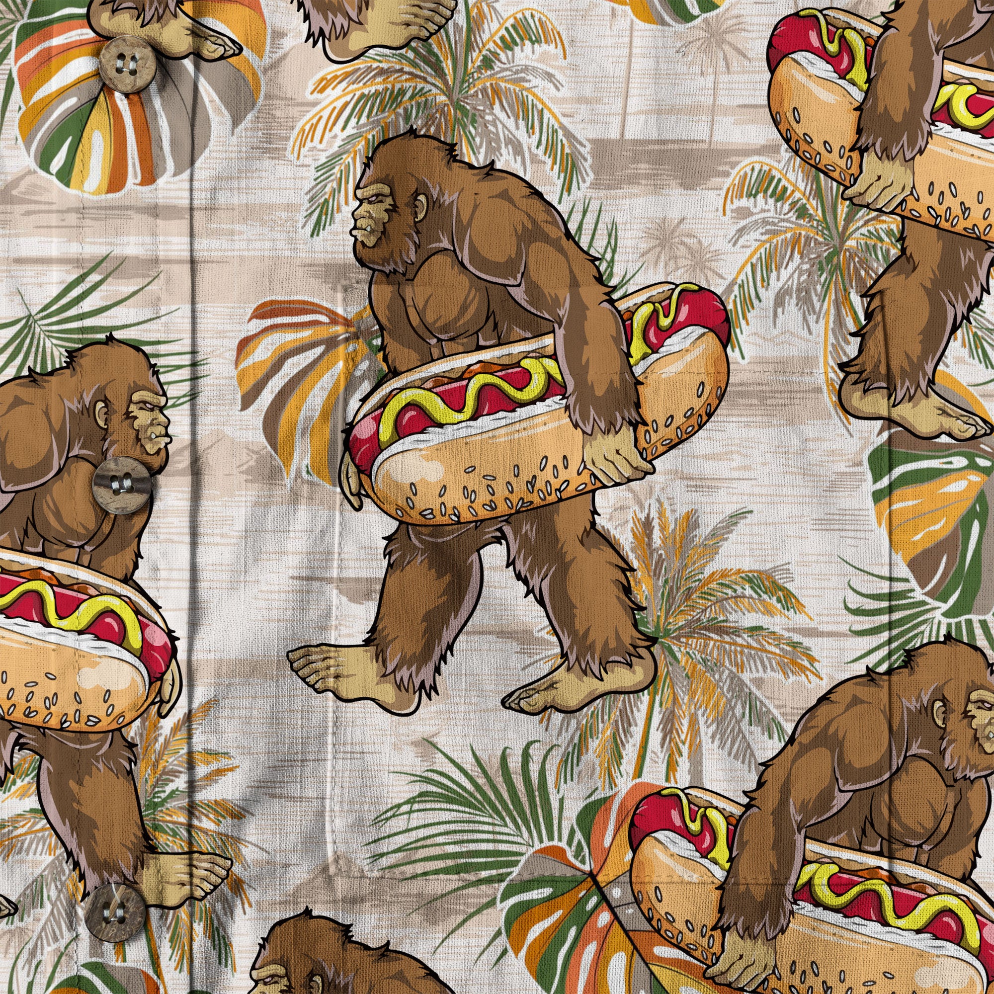 Bigfoot Beer Hawaiian Shirt, Tropical Beer Hawaiian Shirt Casual Button Down Short Sleeve Shirt - The Palmix