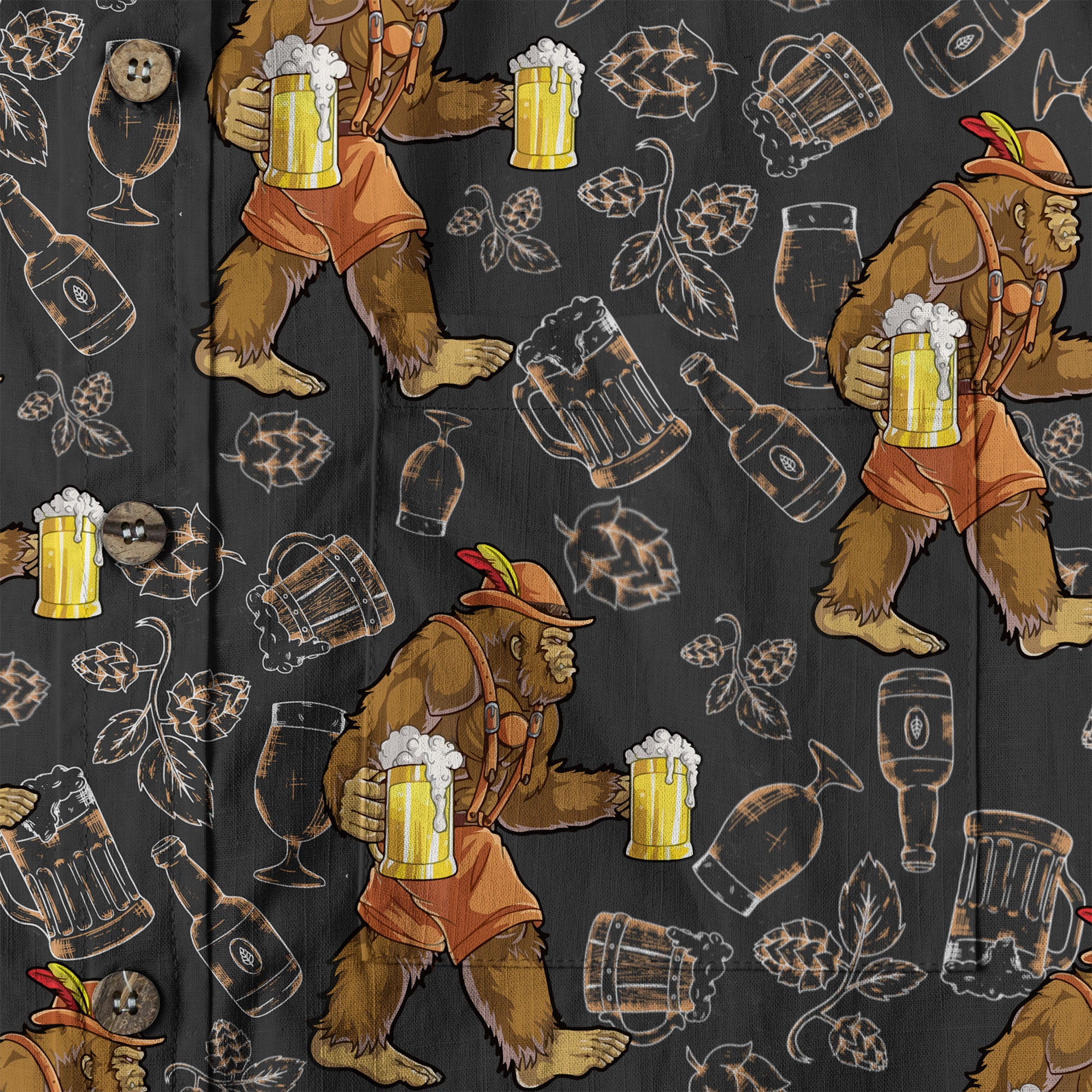 Bigfoot Beer Hawaiian Shirt, Bigfoot Aloha Shirt, Amazing Bigfoot Button Up Shirt - The Palmix