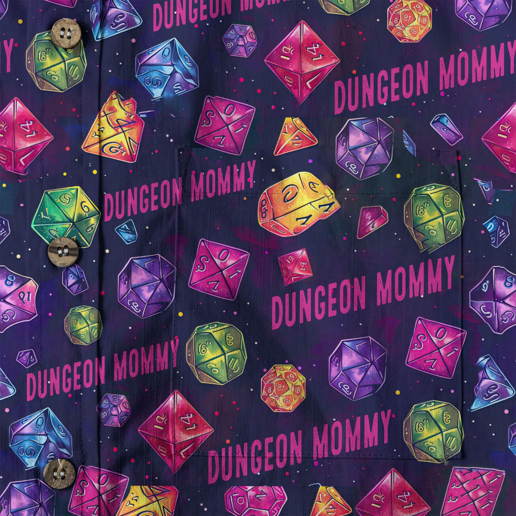 Dungeons Daddy Aloha Hawaii Shirt, DND Game Pattern Shirt Gift for Dad - The Palmix