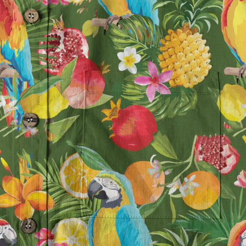 Parrot Hawaiian Shirt for Men Women, Tropical Summer Hawaiian Beach Shirt - The Palmix